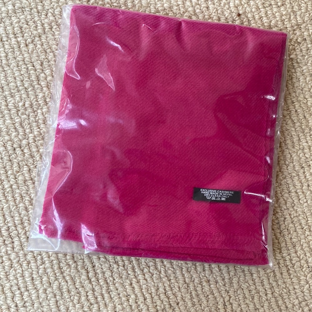 New Exclusive Cashmere Scarf Wrap Made in Nepal Pink